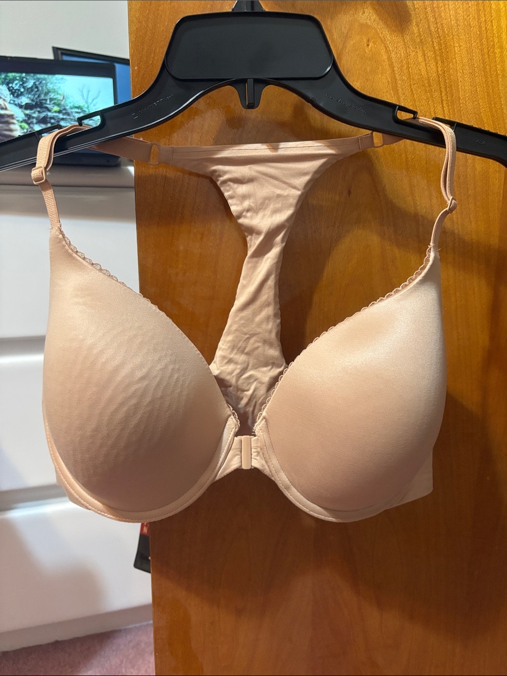 Nude Front-Close T-Shirt Bra with Racerback